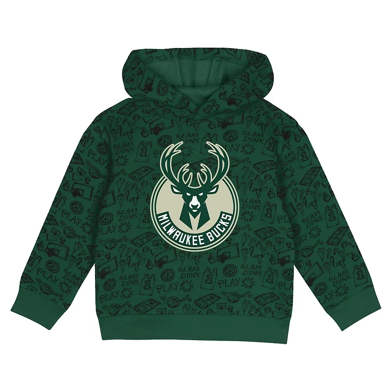 Milwaukee Bucks Give and Go Pullover Hoodie Sweatpants Set