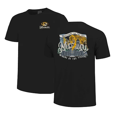 Missouri Tigers Comfort Colors Campus Scene Drawing Script T-Shirt