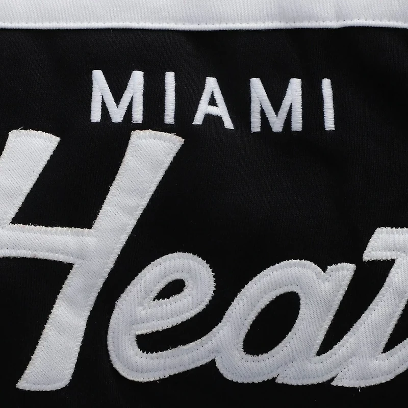 Mitchell Ness /Black Miami Heat Head Coach Pullover Hoodie
