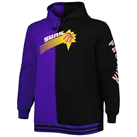 Mitchell  Ness /Black Phoenix Suns Big Tall Hardwood Classics Split Pullover Hoodie