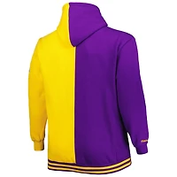Mitchell  Ness /Gold Los Angeles Lakers Big Tall Hardwood Classics Split Pullover Hoodie