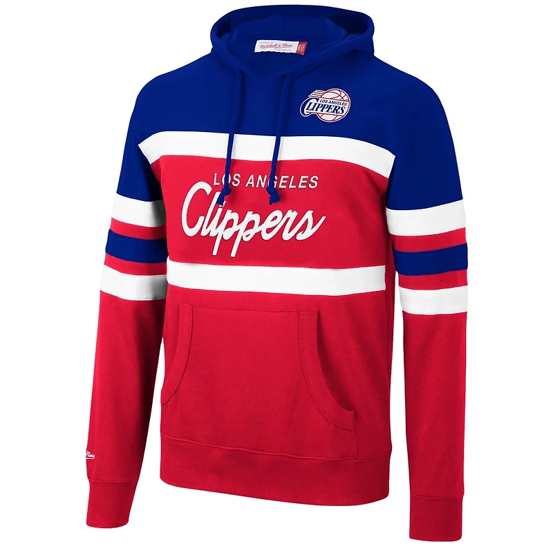 Mitchell Ness /Red LA Clippers Head Coach Pullover Hoodie