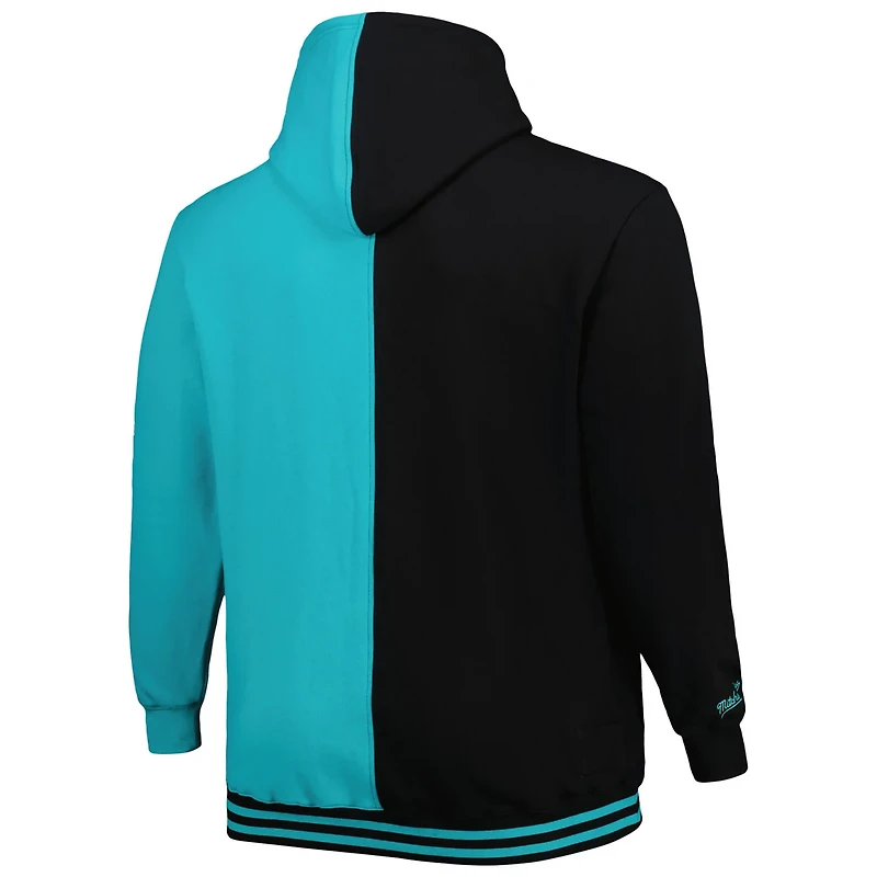 Mitchell  Ness /Teal San Antonio Spurs Big Tall Hardwood Classics Split Pullover Hoodie