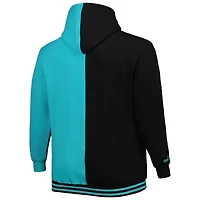 Mitchell  Ness /Teal San Antonio Spurs Big Tall Hardwood Classics Split Pullover Hoodie