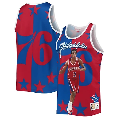 Mitchell  Ness Allen Iverson /Red Philadelphia 76ers Sublimated Player Tank Top