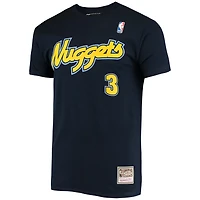 Mitchell  Ness Allen Iverson Denver Nuggets Hardwood Classics Stitch Name Number T-Shirt