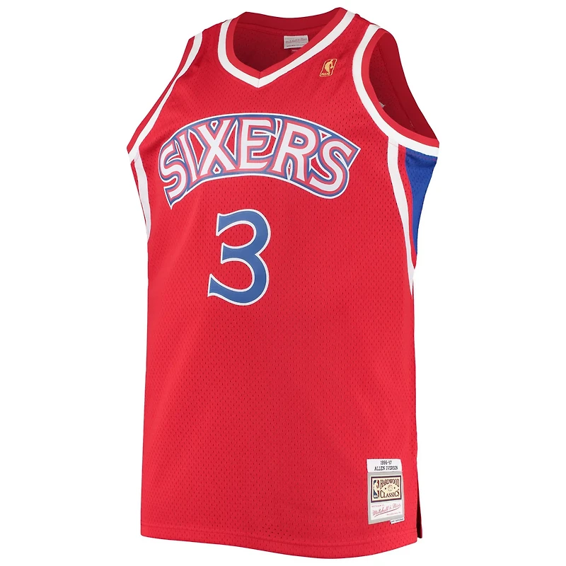 Mitchell Ness Allen Iverson Philadelphia 76ers 1996/97 Big Tall Hardwood Classics Swingman Jersey
