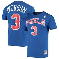 Mitchell  Ness Allen Iverson Philadelphia 76ers Hardwood Classics Name Number Player T-Shirt