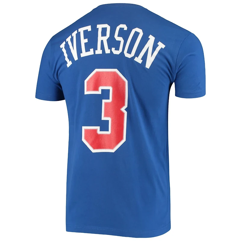 Mitchell Ness Allen Iverson Philadelphia 76ers Hardwood Classics Name Number Player T-Shirt