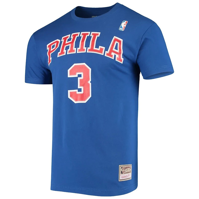Mitchell Ness Allen Iverson Philadelphia 76ers Hardwood Classics Name Number Player T-Shirt