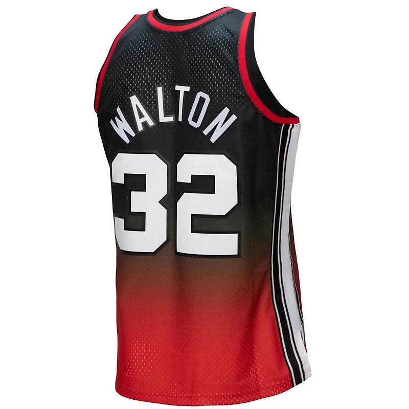Mitchell  Ness Bill Walton /Black Portland Trail Blazers 1976/77 Hardwood Classics Fadeaway Swingman Player Jersey
