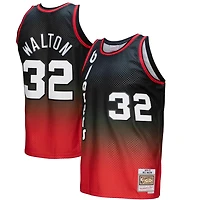 Mitchell  Ness Bill Walton /Black Portland Trail Blazers 1976/77 Hardwood Classics Fadeaway Swingman Player Jersey