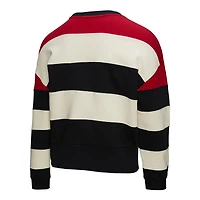 Mitchell  Ness Black Atlanta Braves Cooperstown Collection Blocked Fleece Pullover Sweatshirt