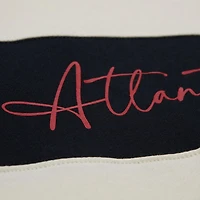 Mitchell  Ness Black Atlanta Braves Cooperstown Collection Blocked Fleece Pullover Sweatshirt