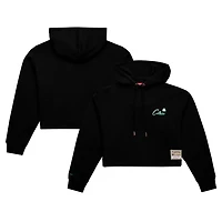 Mitchell  Ness Boston Celtics Hardwood Classics Cropped Pullover Hoodie