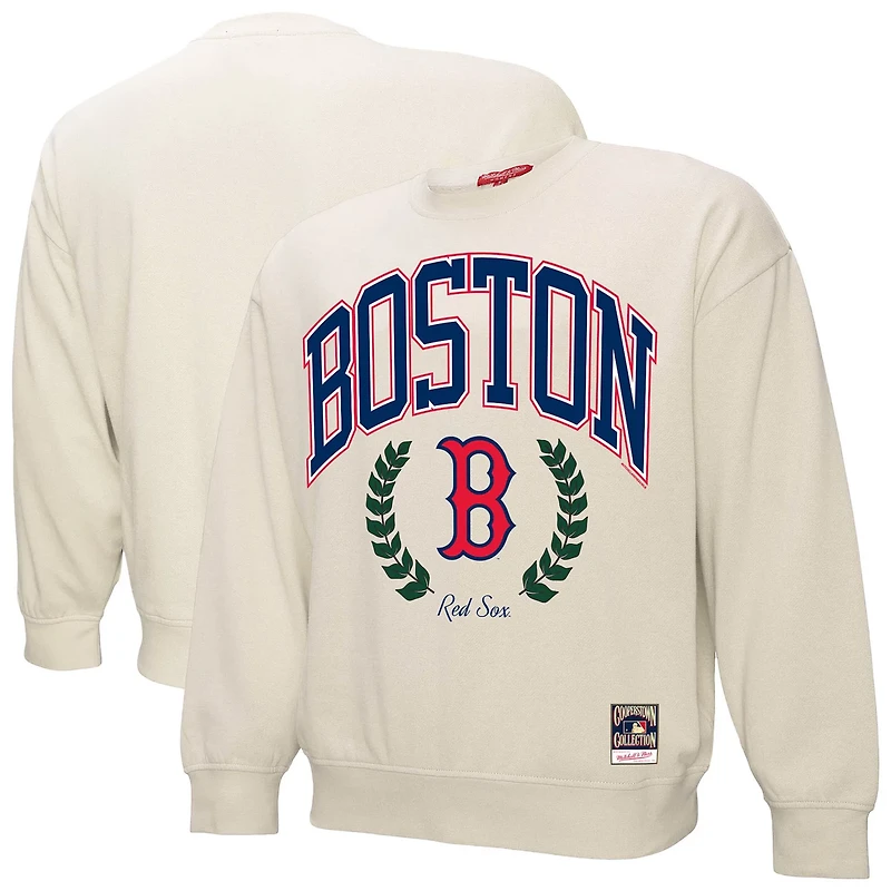 Mitchell Ness Boston Red Sox Cooperstown Collection Laurel Pullover Sweatshirt