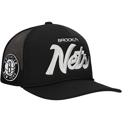 Mitchell  Ness Brooklyn Nets Script Trucker Adjustable Hat