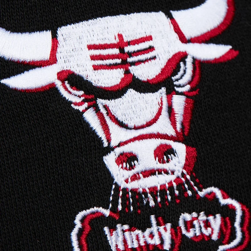 Mitchell  Ness Chicago Bulls Hardwood Classics Cropped Pullover Hoodie