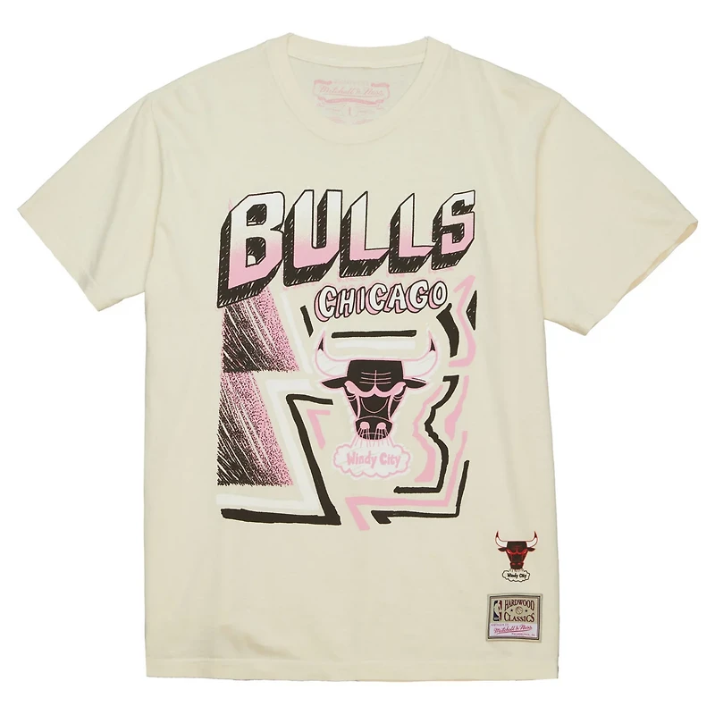 Mitchell  Ness Chicago Bulls Hardwood Classics Sidewalk Sketch T-Shirt