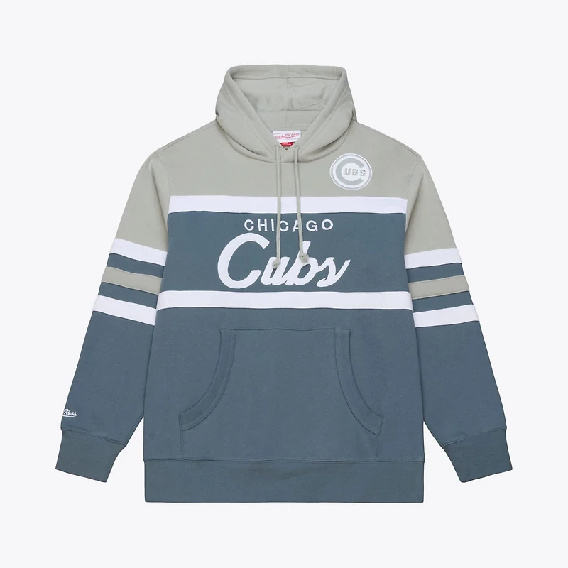 Mitchell Ness Chicago Cubs Cooperstown Collection Thunderstorm Head Coach Hoodie