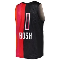 Mitchell  Ness Chris Bosh /Red Miami Heat Hardwood Classics 2011/12 Split Swingman Jersey