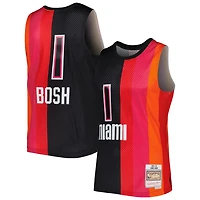 Mitchell  Ness Chris Bosh /Red Miami Heat Hardwood Classics 2011/12 Split Swingman Jersey