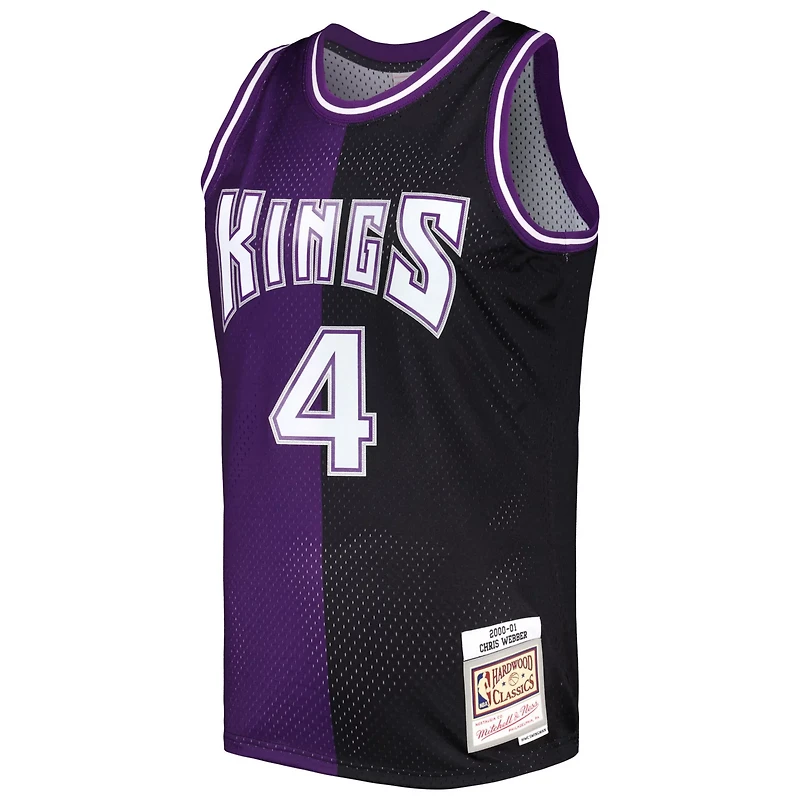 Mitchell  Ness Chris Webber /Black Sacramento Kings Hardwood Classics 2000/01 Split Swingman Jersey