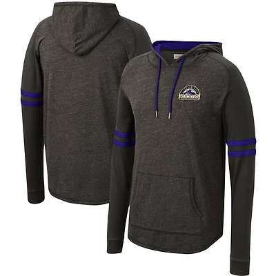 Mitchell  Ness Colorado Rockies Logo Lightweight Raglan Pullover Hoodie