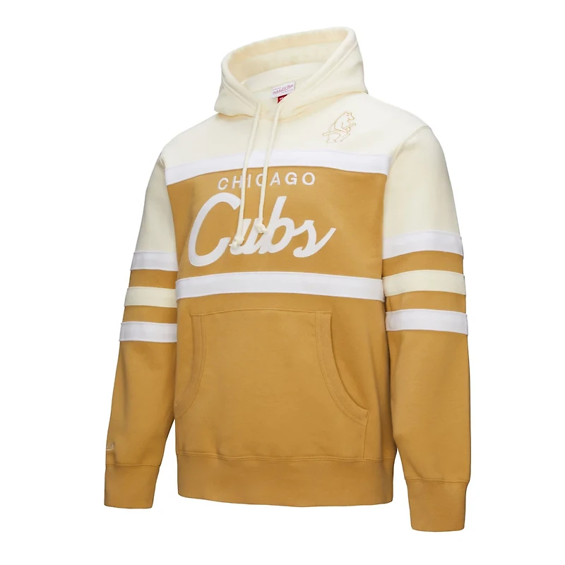 Mitchell  Ness Cream Chicago Cubs Head Coach Pullover Hoodie