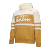 Mitchell  Ness Cream New York Yankees Head Coach Pullover Hoodie