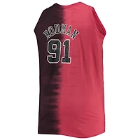 Mitchell  Ness Dennis Rodman /Red Chicago Bulls Big Tall Profile Tie-Dye Player Tank Top