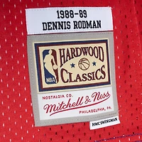 Mitchell  Ness Dennis Rodman /Red Detroit Pistons Hardwood Classics 1988/89 Split Swingman Jersey