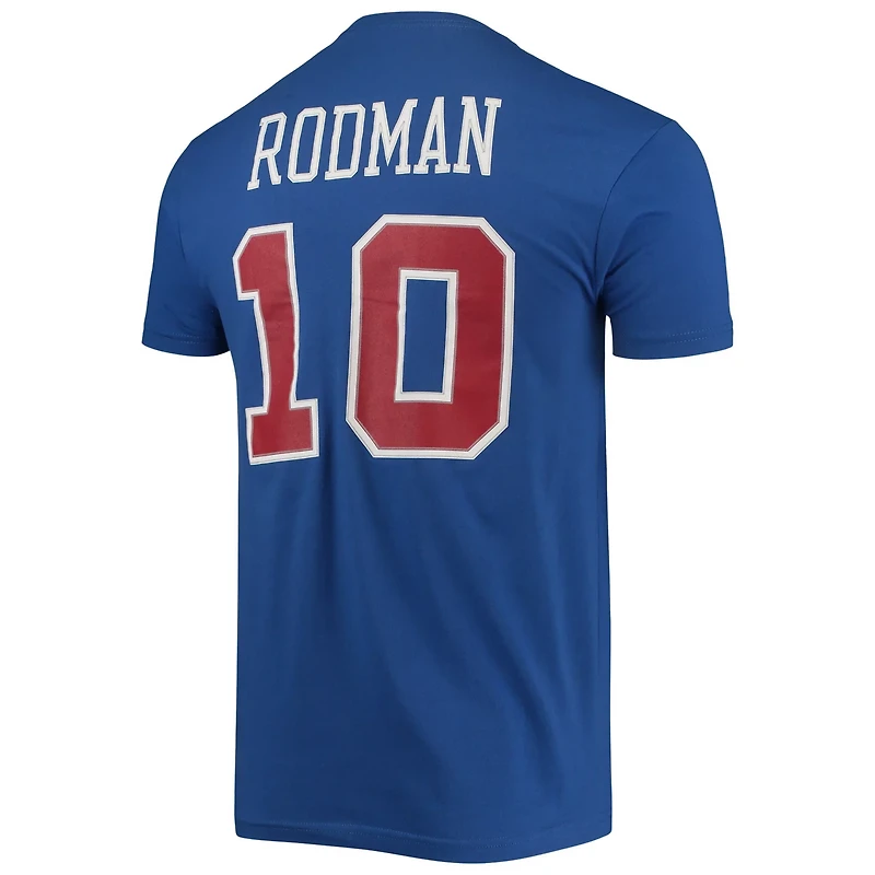 Mitchell  Ness Dennis Rodman Detroit Pistons Hardwood Classics Stitch Name  Number T-Shirt