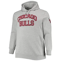 Mitchell  Ness Dennis Rodman Heathered Gray Chicago Bulls Big Tall Name Number Pullover Hoodie