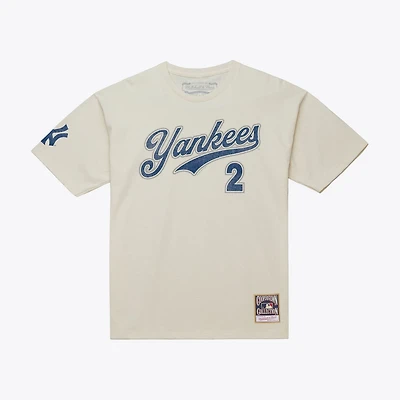 Mitchell  Ness Derek Jeter New York Yankees Cooperstown Collection Throwback Name Number T-Shirt