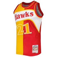 Mitchell  Ness Dominique Wilkins /Red Atlanta Hawks Hardwood Classics 1986/87 Split Swingman Jersey