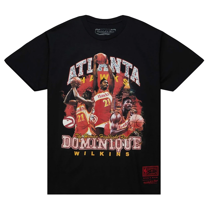 Mitchell  Ness Dominique Wilkins Atlanta Hawks Hardwood Classics Bling Concert Player T-Shirt