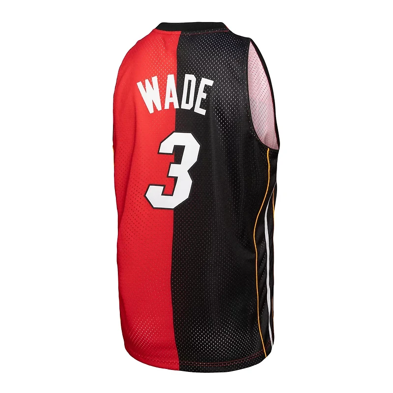 Mitchell  Ness Dwyane Wade /Red Miami Heat Big Tall Hardwood Classics 2005/06 Split Swingman Jersey