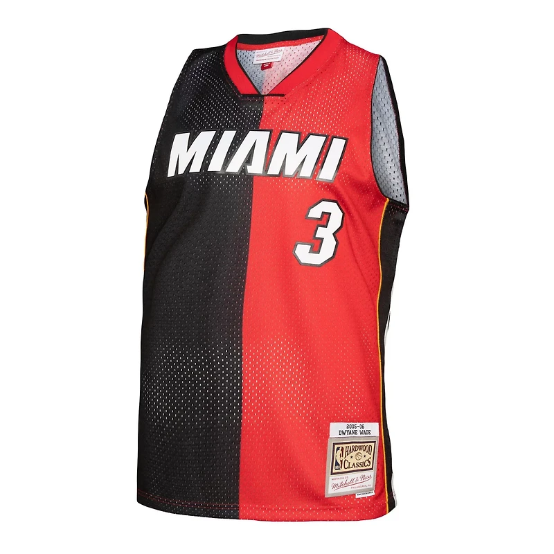 Mitchell  Ness Dwyane Wade /Red Miami Heat Big Tall Hardwood Classics 2005/06 Split Swingman Jersey