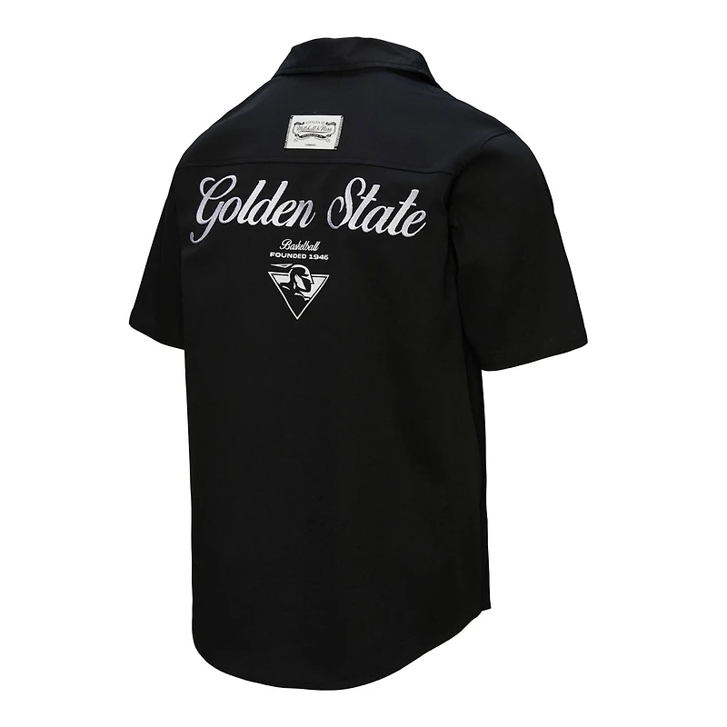 Mitchell Ness Golden State Warriors Hardwood Classics Camp Shirt