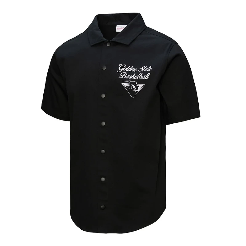 Mitchell Ness Golden State Warriors Hardwood Classics Camp Shirt