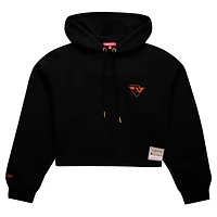 Mitchell  Ness Golden State Warriors Hardwood Classics Cropped Pullover Hoodie