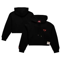 Mitchell  Ness Golden State Warriors Hardwood Classics Cropped Pullover Hoodie