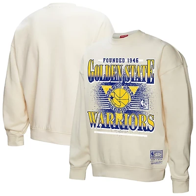 Mitchell  Ness Golden State Warriors Oversprayed Pullover Sweatshirt