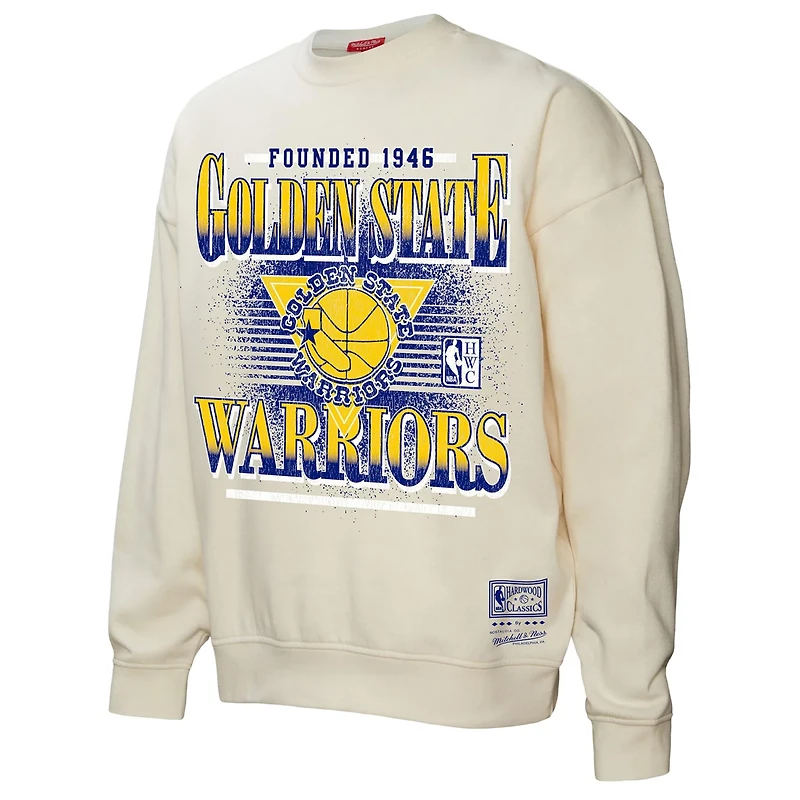 Mitchell  Ness Golden State Warriors Oversprayed Pullover Sweatshirt