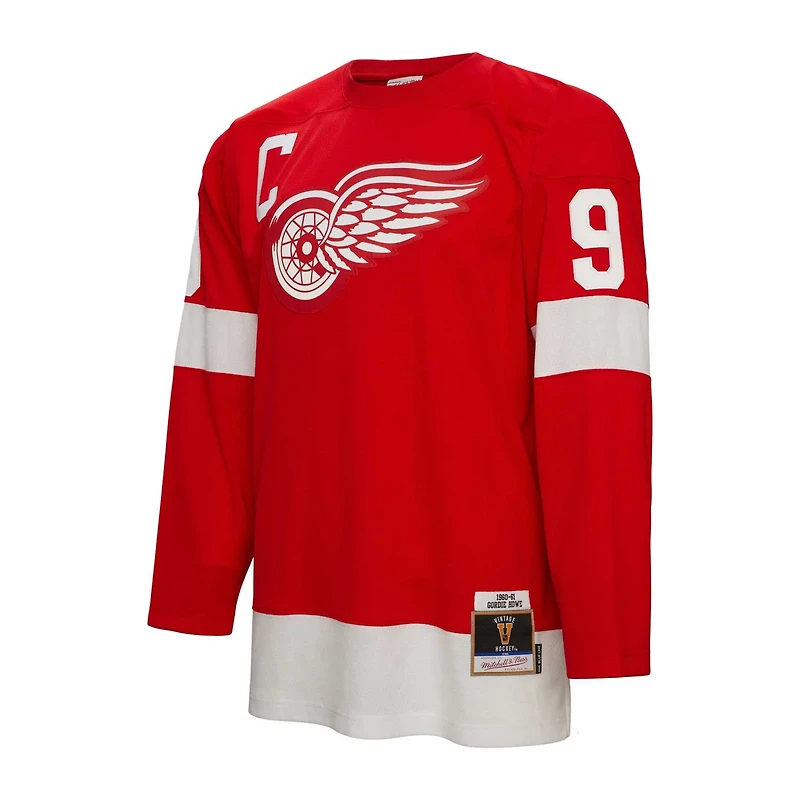 Mitchell Ness Gordie Howe Detroit Wings 1960/61 Captain Patch Blue Line Player Jersey