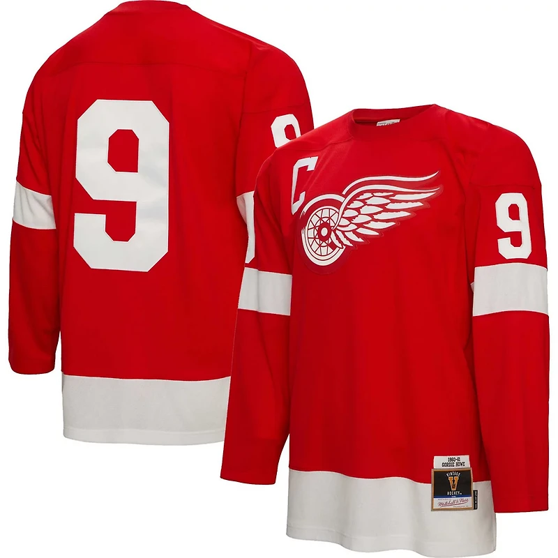 Mitchell Ness Gordie Howe Detroit Wings 1960/61 Captain Patch Blue Line Player Jersey