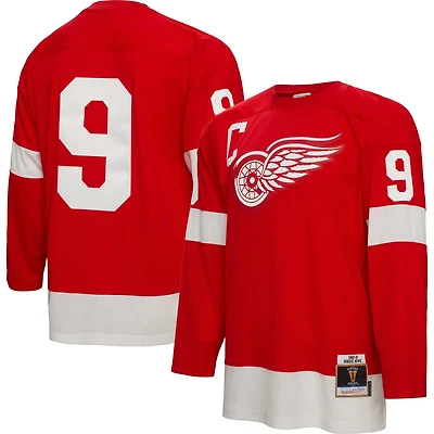 Mitchell  Ness Gordie Howe Detroit Wings 1960/61 Captain Patch Blue Line Player Jersey