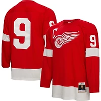 Mitchell  Ness Gordie Howe Detroit Wings Big  Tall 1960 Captain Patch Blue Line Player Jersey