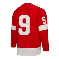 Mitchell  Ness Gordie Howe Detroit Wings Big  Tall 1960 Captain Patch Blue Line Player Jersey